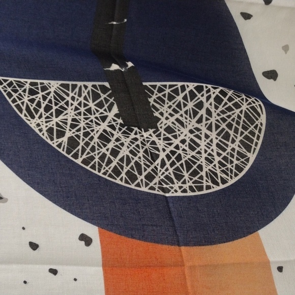 Coco Puss Korean Colorful Women's Large Scarf 33x70" - Red, Orange, Blue, Grey - Picture 4 of 8